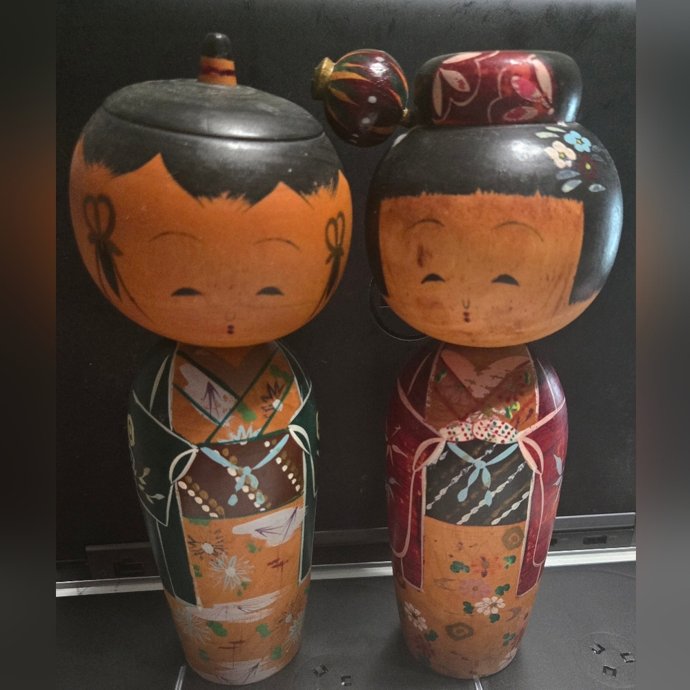 Vintage Japanese Kokeshi Dolls